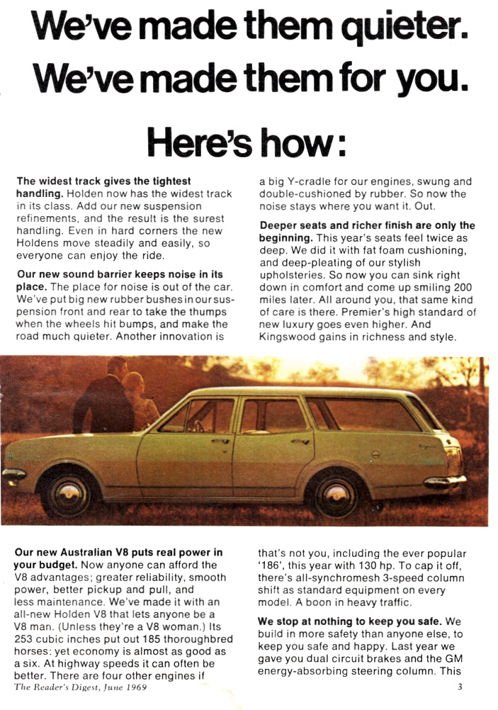 1969 HT Holden Range Belmont Kingswood Premier Page 2